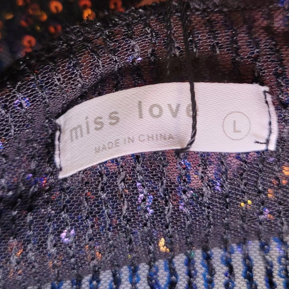 Way Out Sequin Stretch Mock Turtleneck from Gold Dogs - Picture 4 of 7